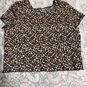 American Eagle Outfitters Leopard Print Crop Top